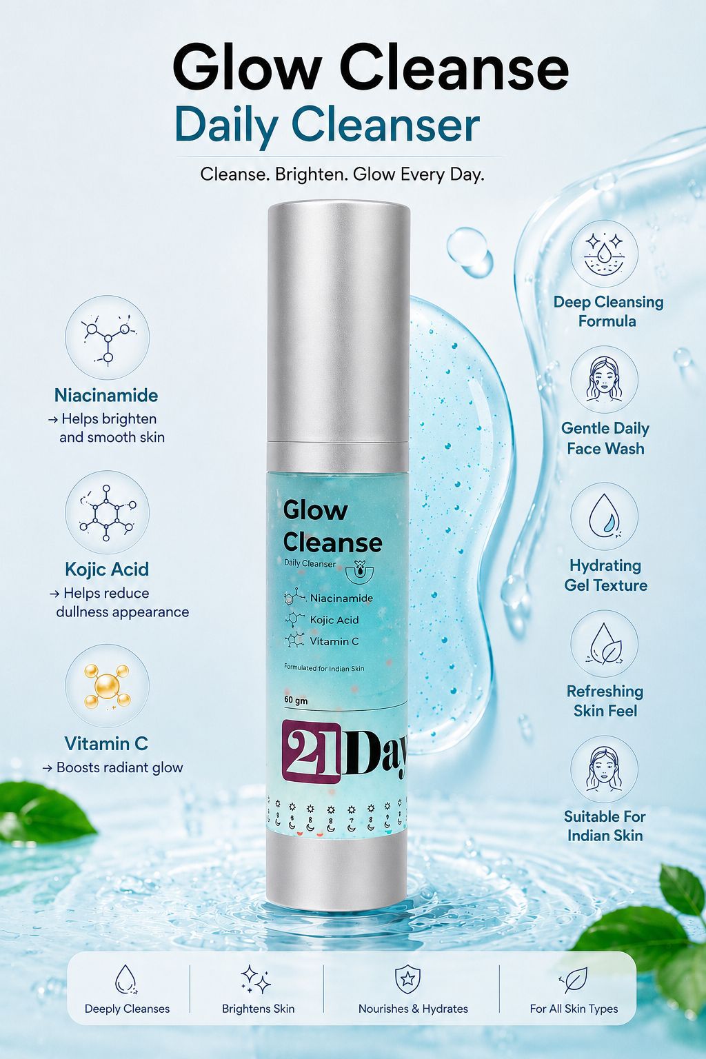 21Days Glow Cleanse - Daily Cleanser (60g)