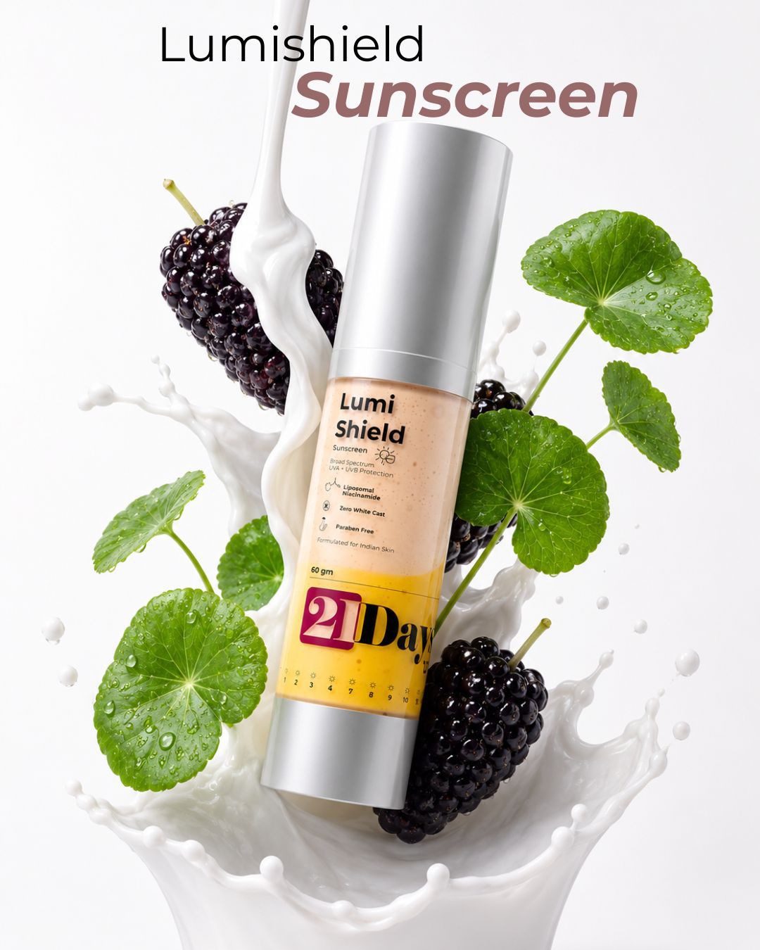 21Days Lumi Shield - Broad Spectrum Sunscreen (60g)