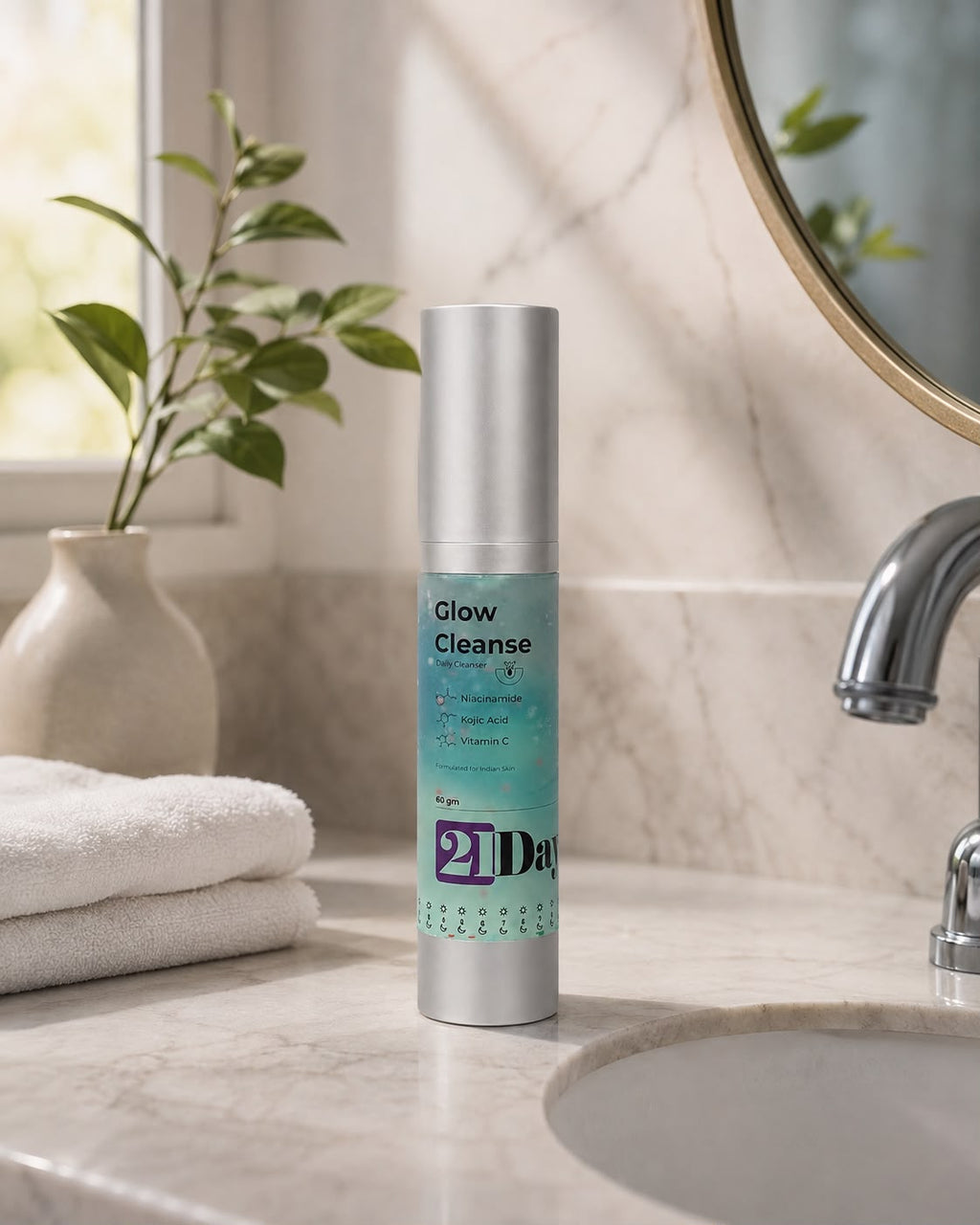 21Days Glow Cleanse: Niacinamide & Vitamin C Brightening Face Wash