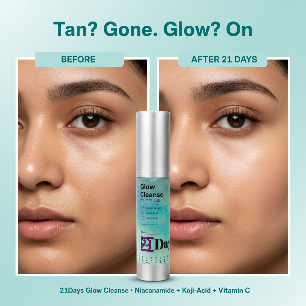 Tan Gone Glow On Before After