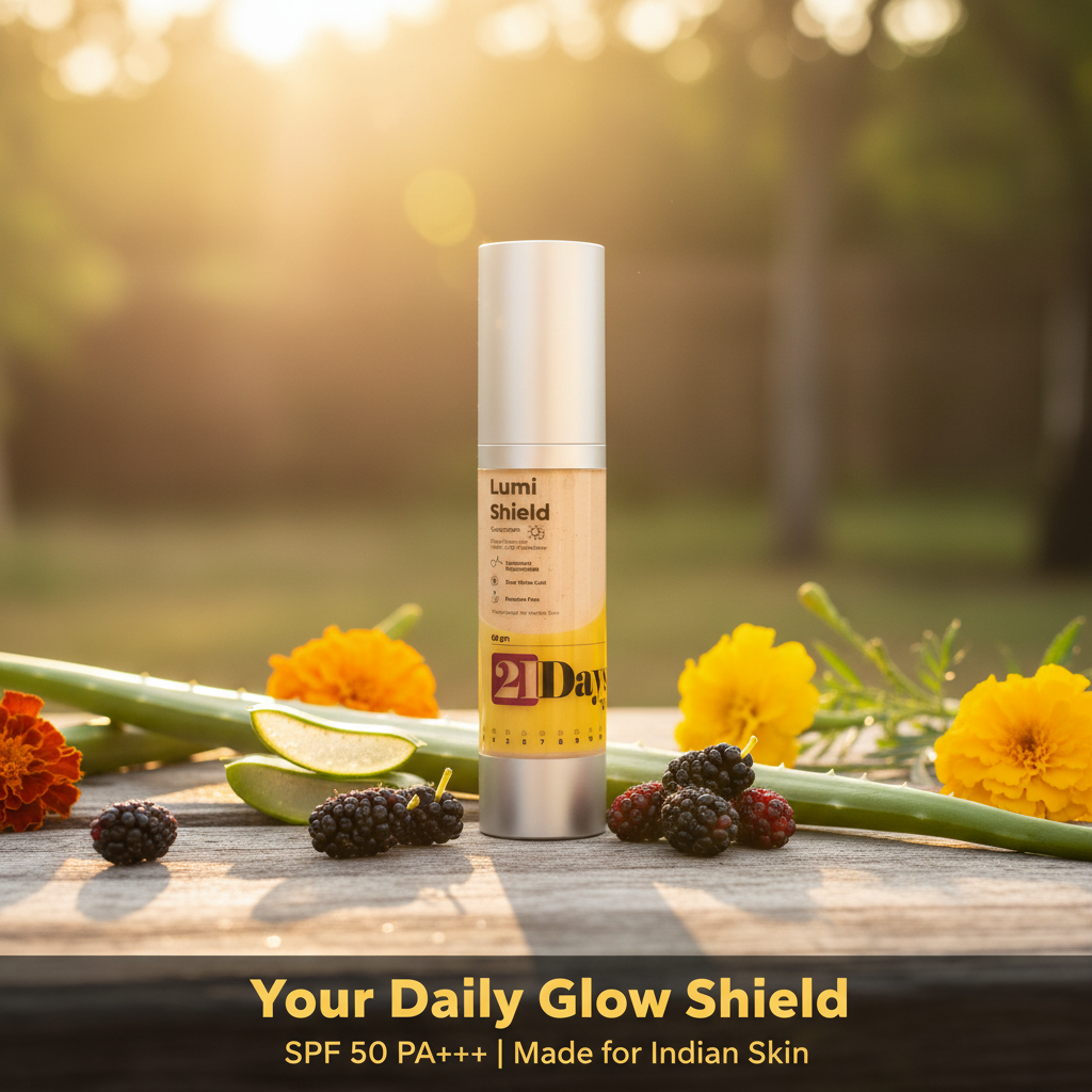 21Days Lumi Shield Your Daily Glow Shield Hero Shot